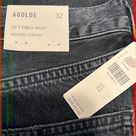 NWT AGOLDE 90'S PINCH WAIST HIGH RISE STRAIGHT - Howl Size 32 - Picture 12 of 15